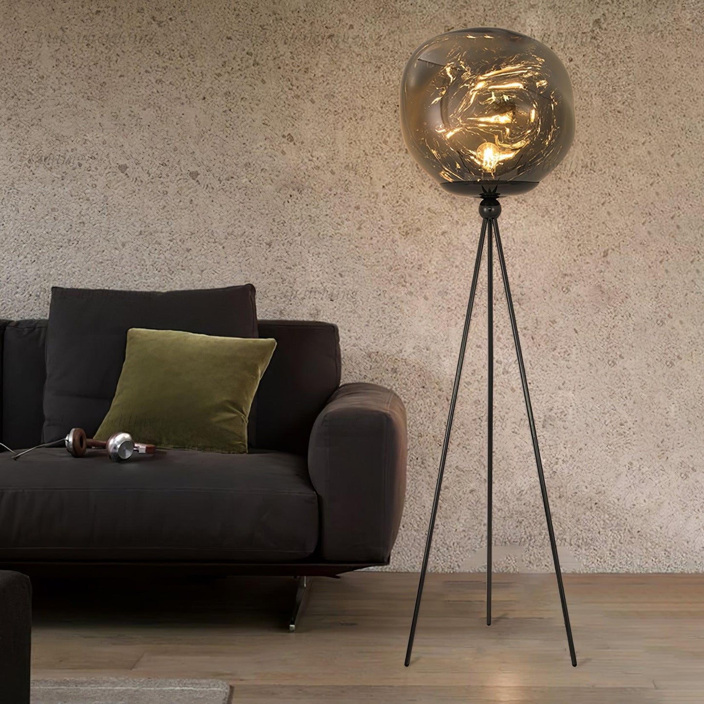Lava Tripod Rock Floor Lamp - LED Indoor Lighting Decor