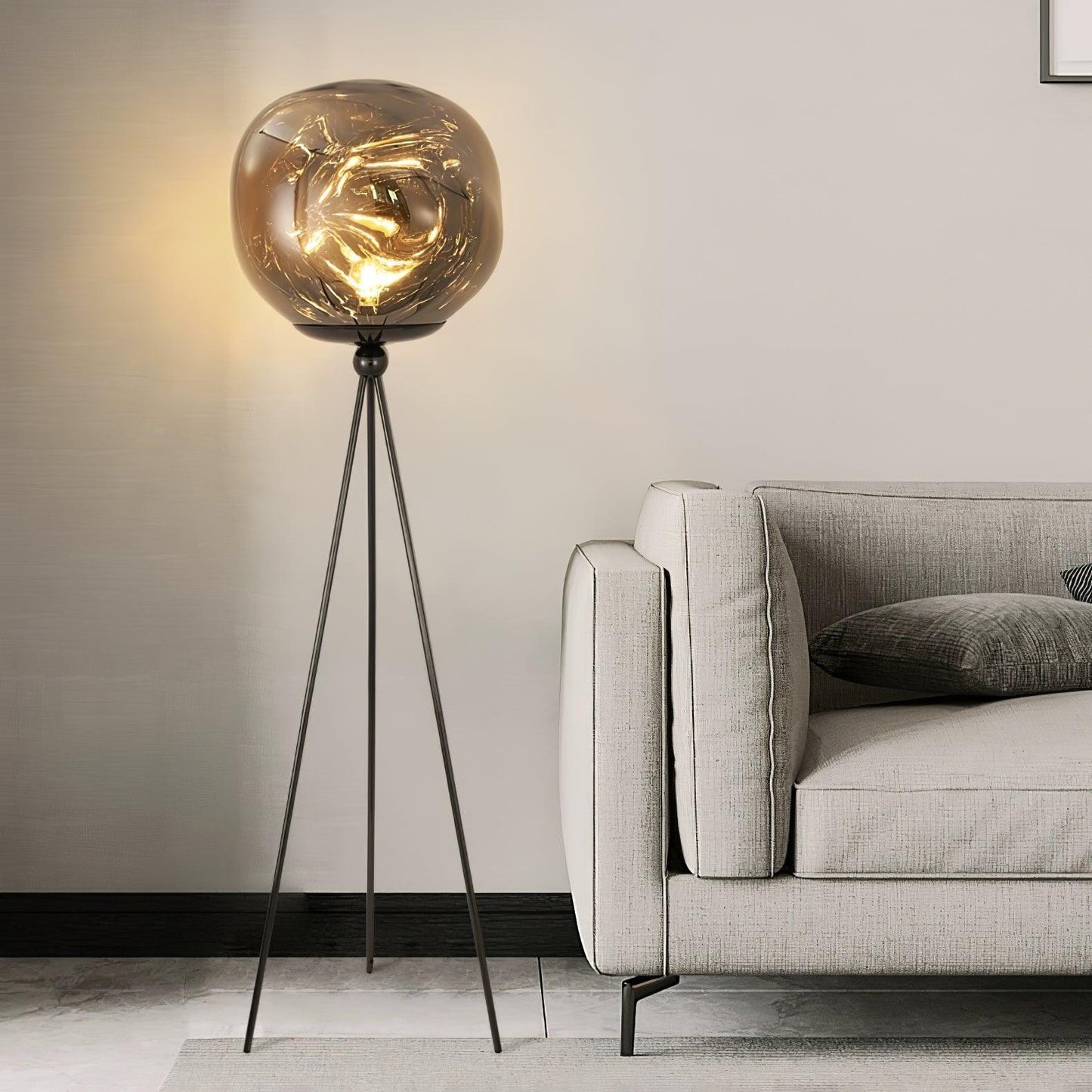 Lava Tripod Rock Floor Lamp - LED Indoor Lighting Decor