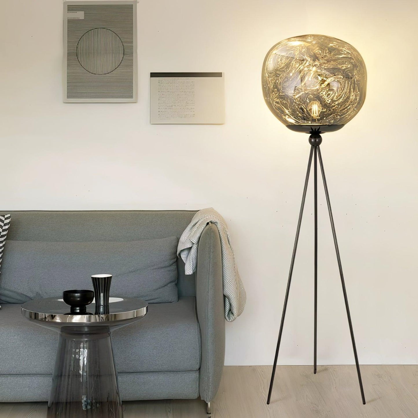 Lava Tripod Rock Floor Lamp - LED Indoor Lighting Decor