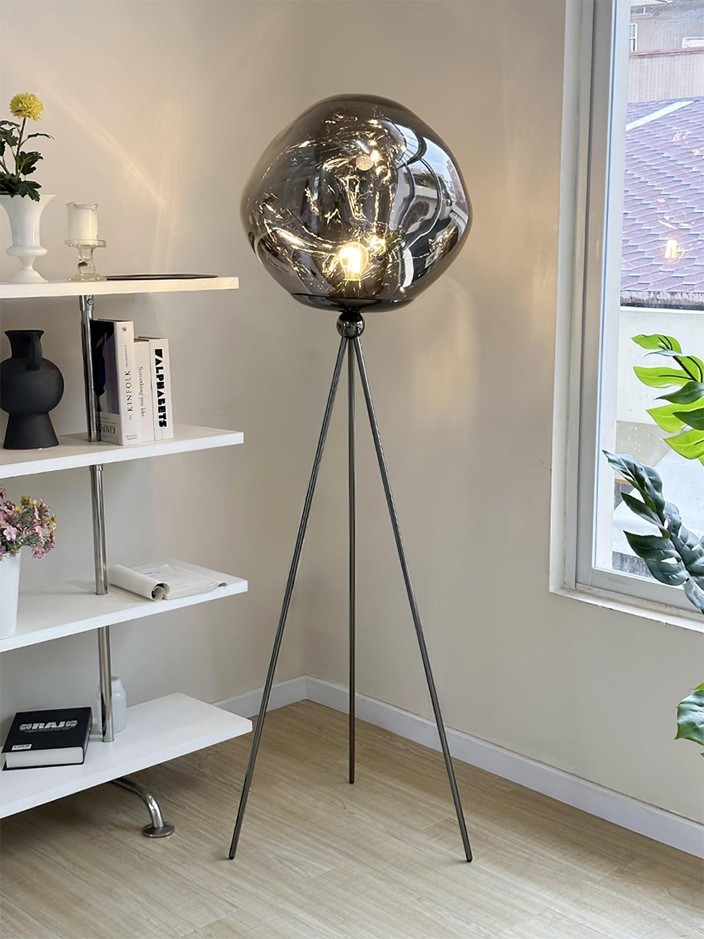 Lava Tripod Rock Floor Lamp - LED Indoor Lighting Decor