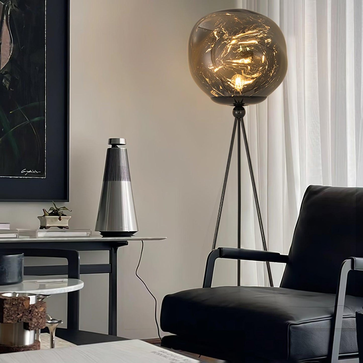 Lava Tripod Rock Floor Lamp - LED Indoor Lighting Decor