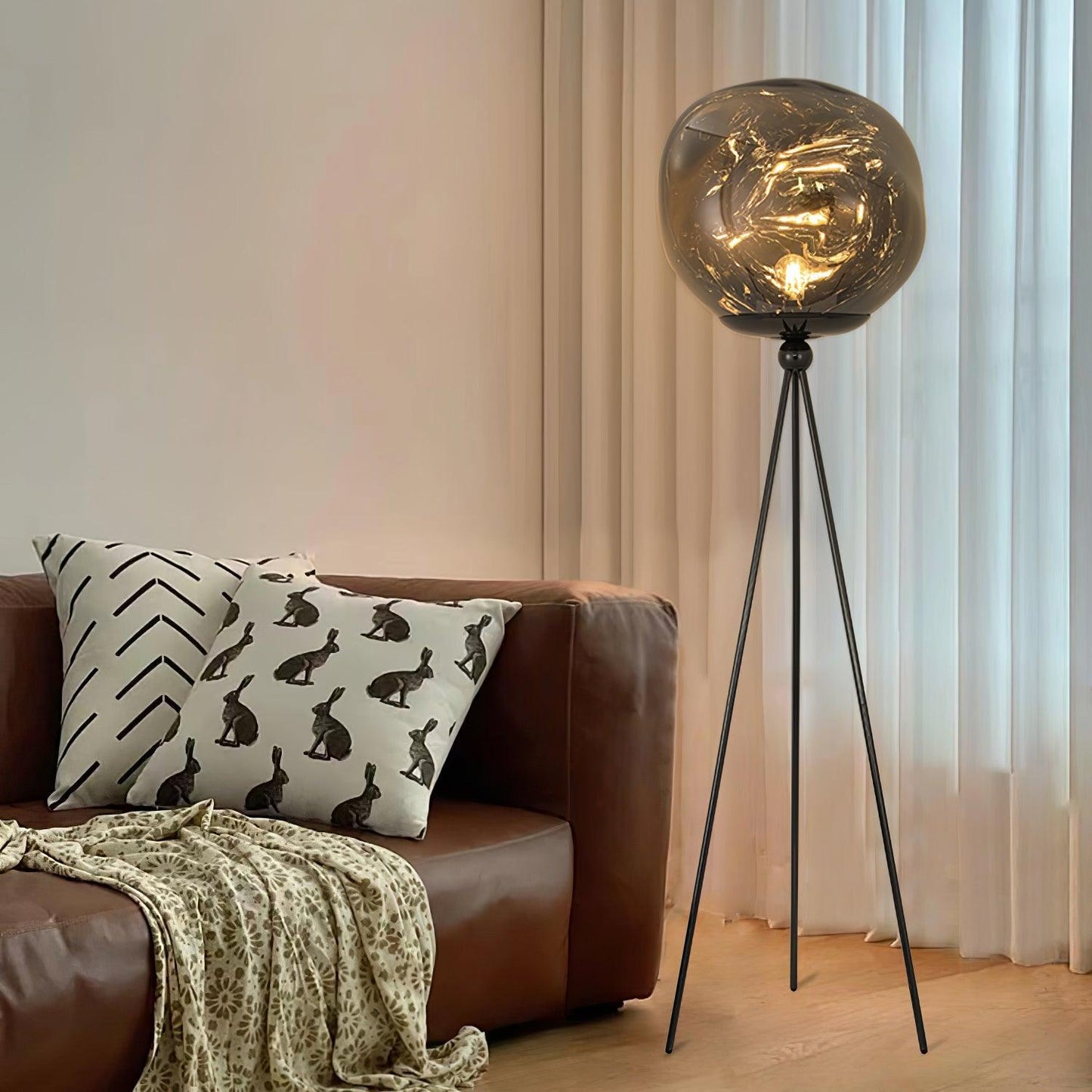 Lava Tripod Rock Floor Lamp - LED Indoor Lighting Decor
