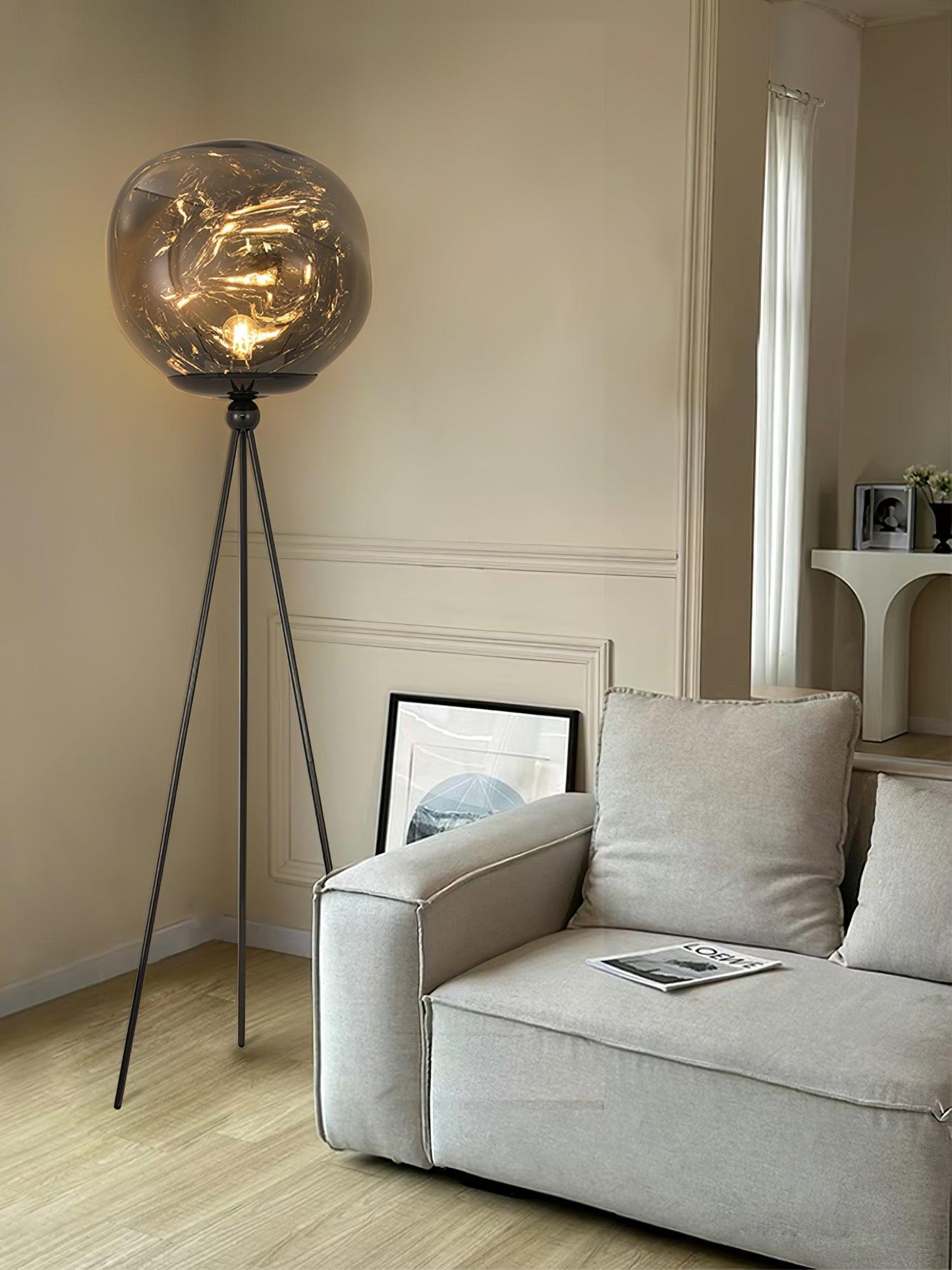 Lava Tripod Rock Floor Lamp - LED Indoor Lighting Decor