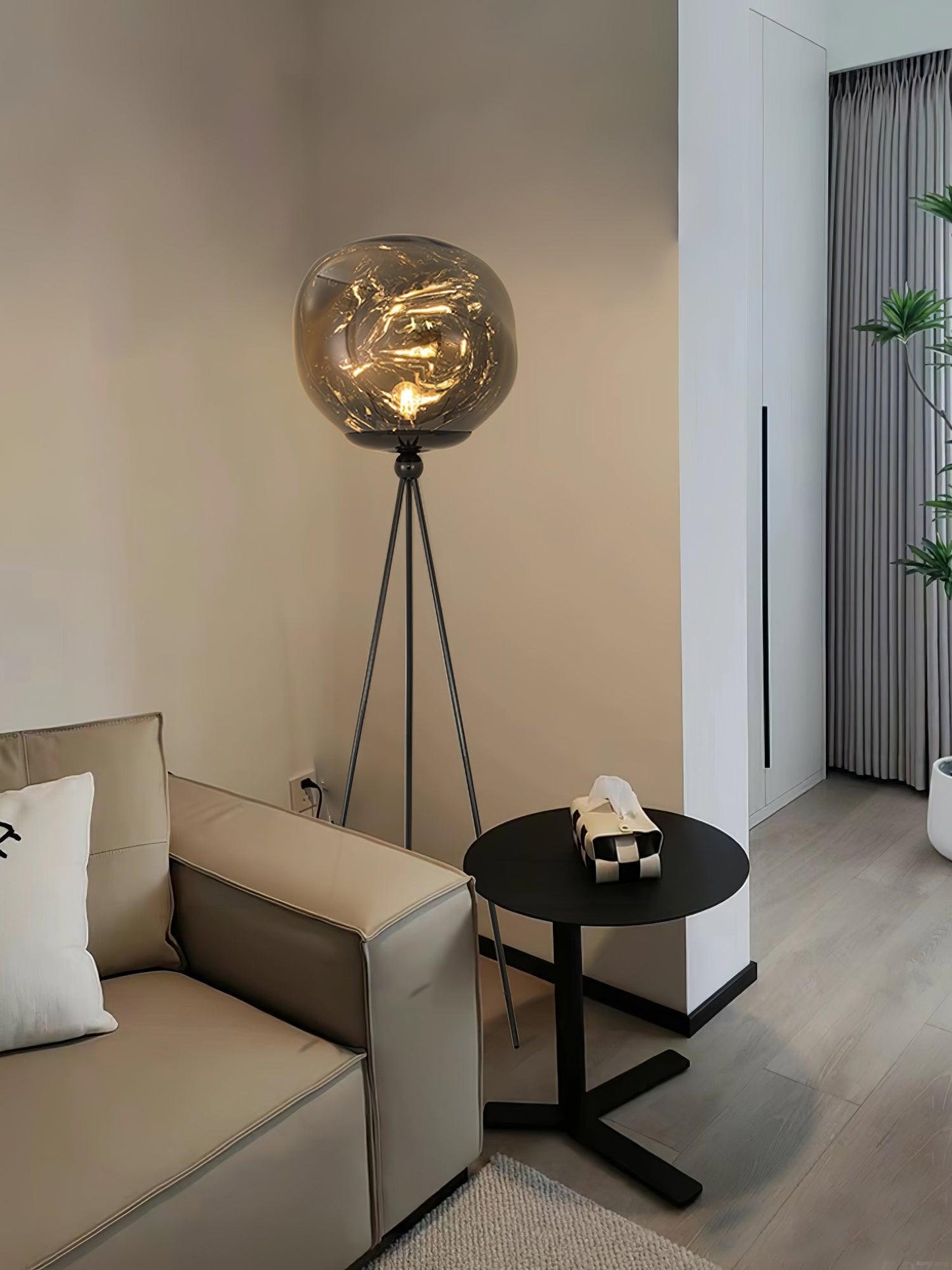 Lava Tripod Rock Floor Lamp - LED Indoor Lighting Decor