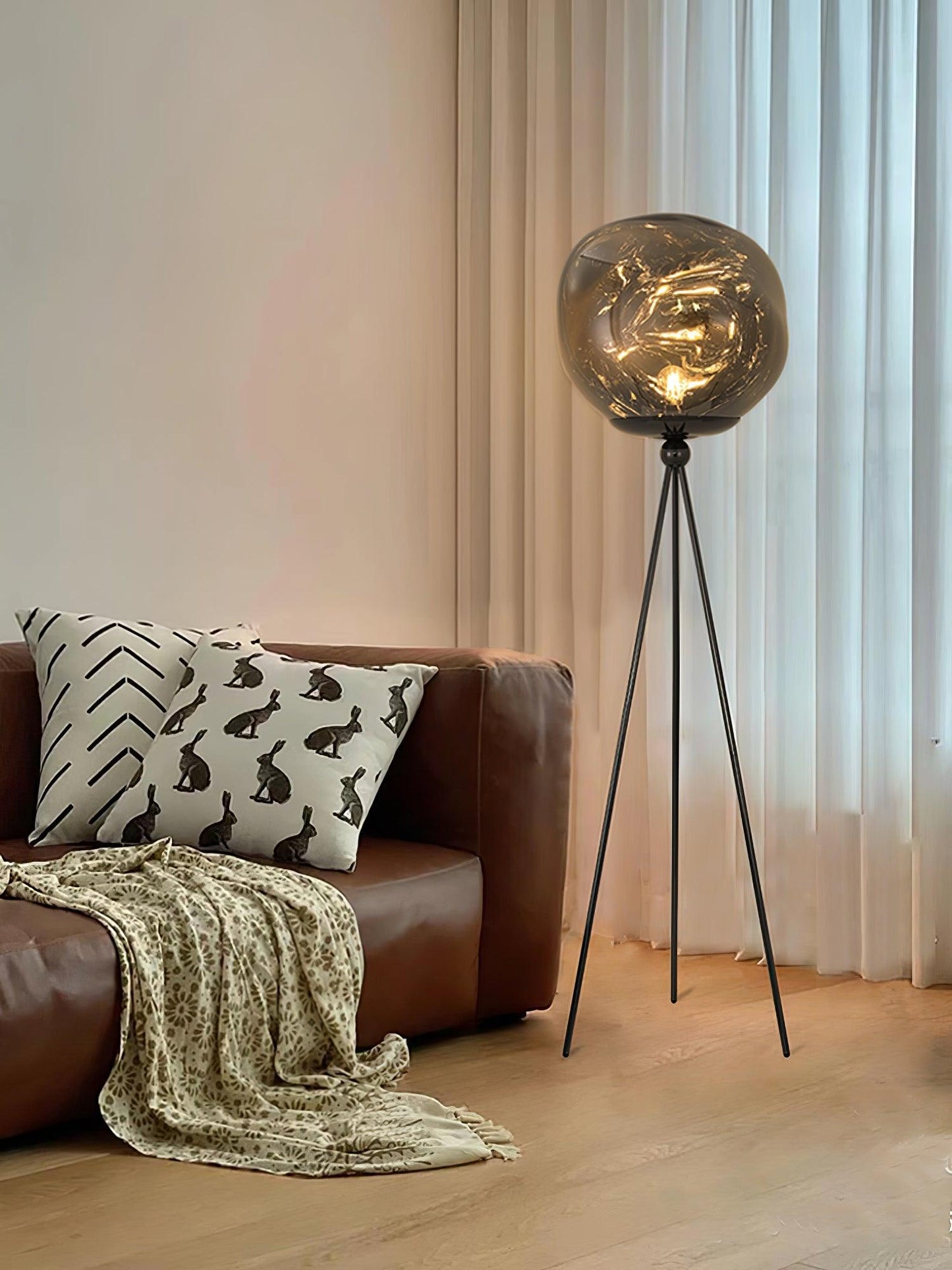 Lava Tripod Rock Floor Lamp - LED Indoor Lighting Decor