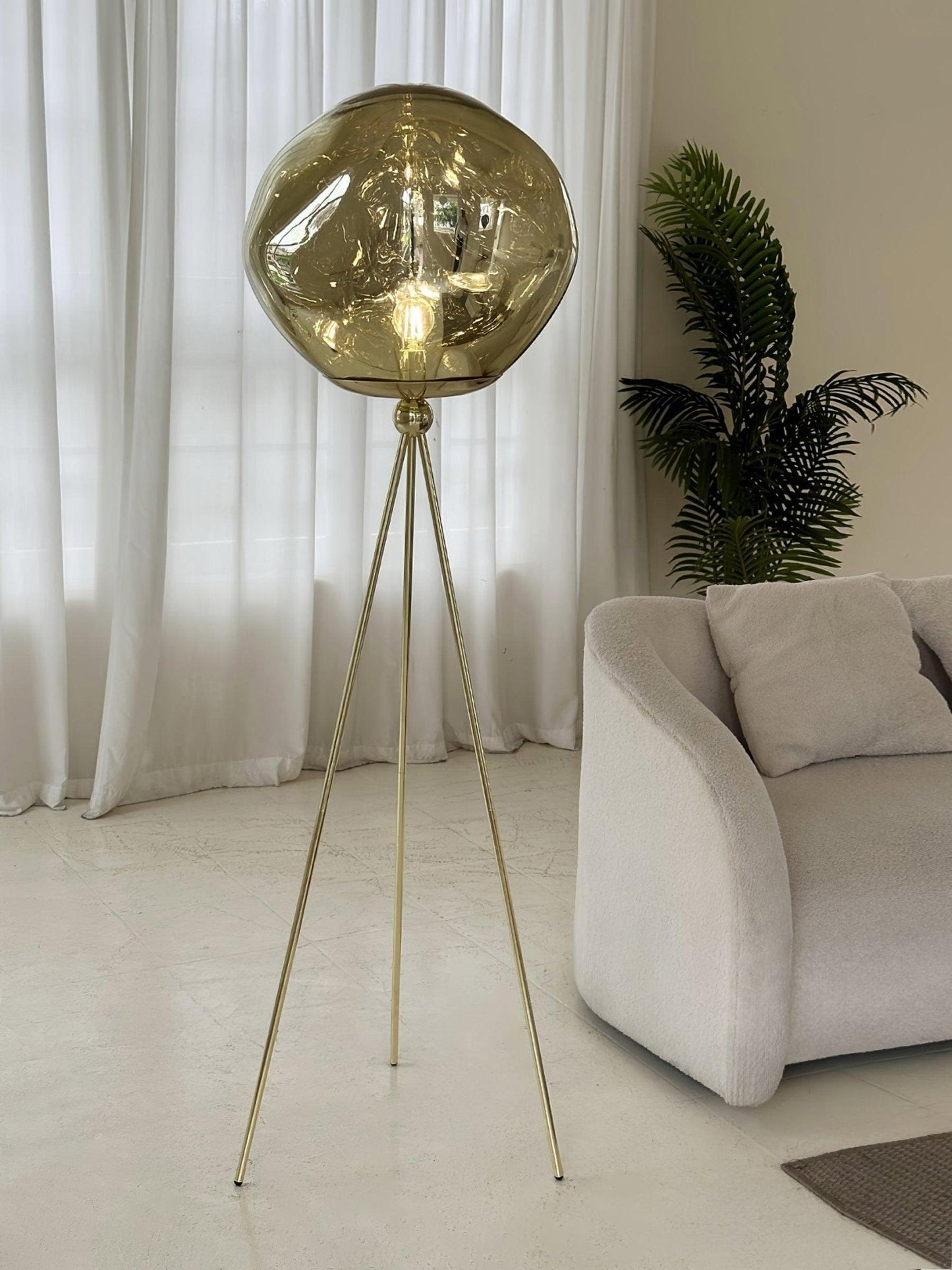 Lava Tripod Rock Floor Lamp - LED Indoor Lighting Decor