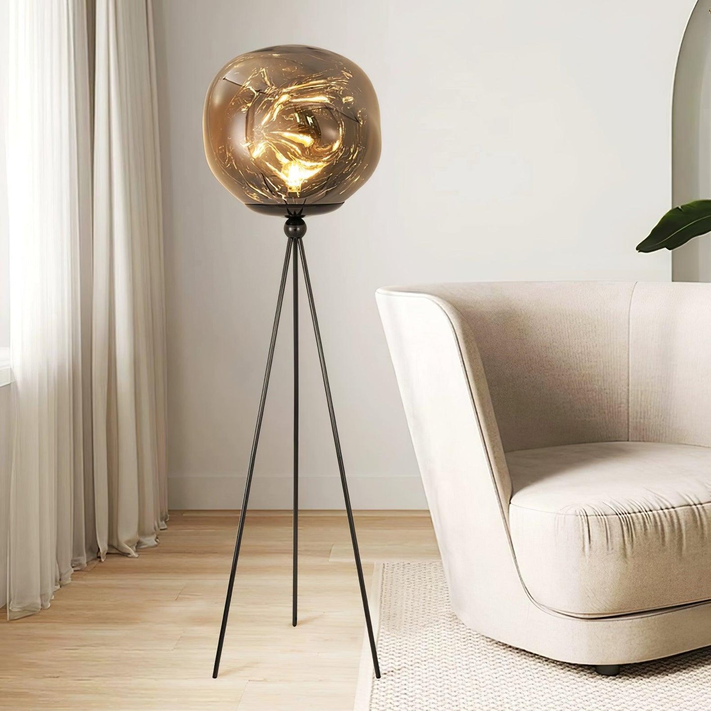 Lava Tripod Rock Floor Lamp - LED Indoor Lighting Decor