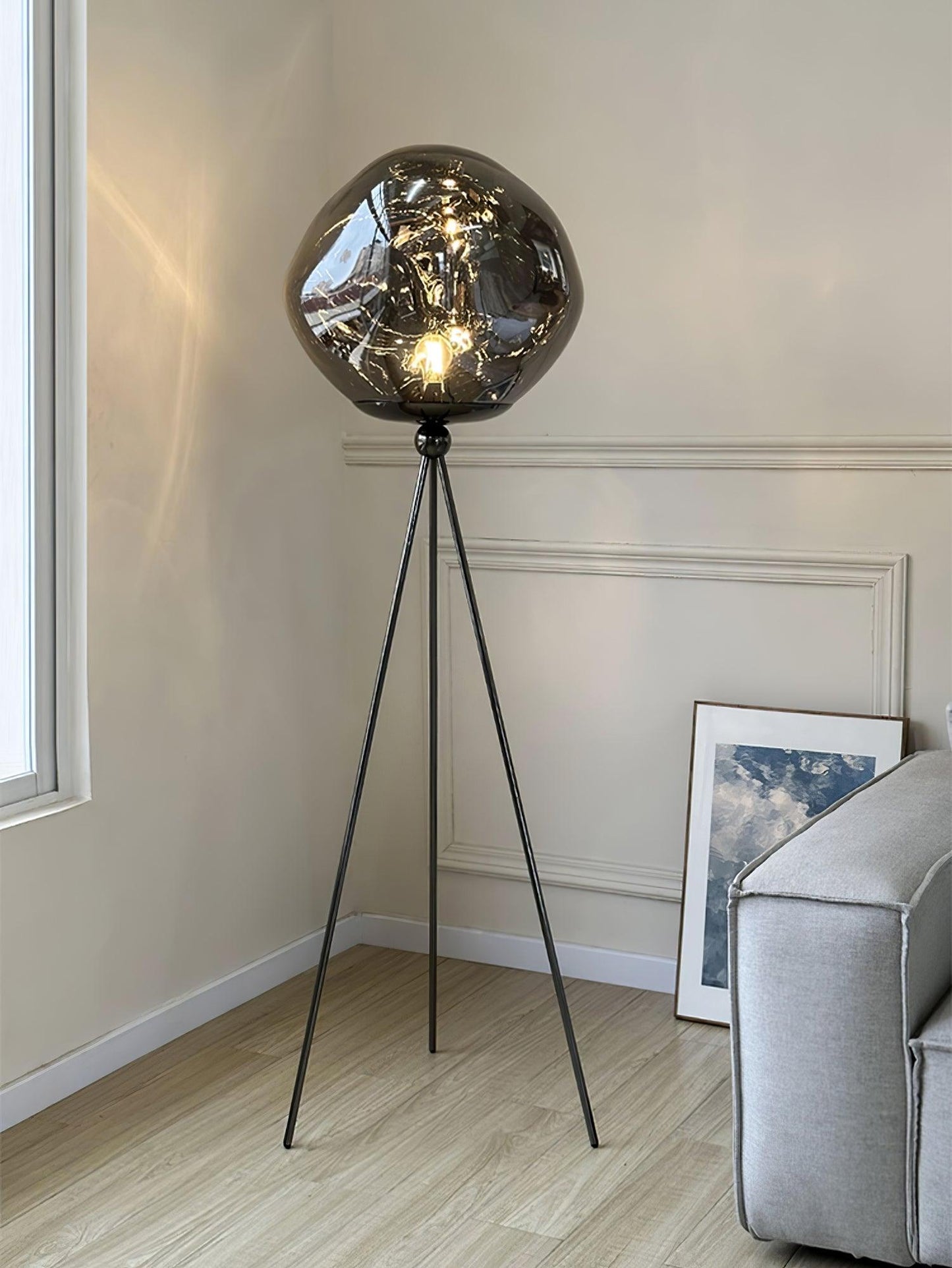 Lava Tripod Rock Floor Lamp - LED Indoor Lighting Decor