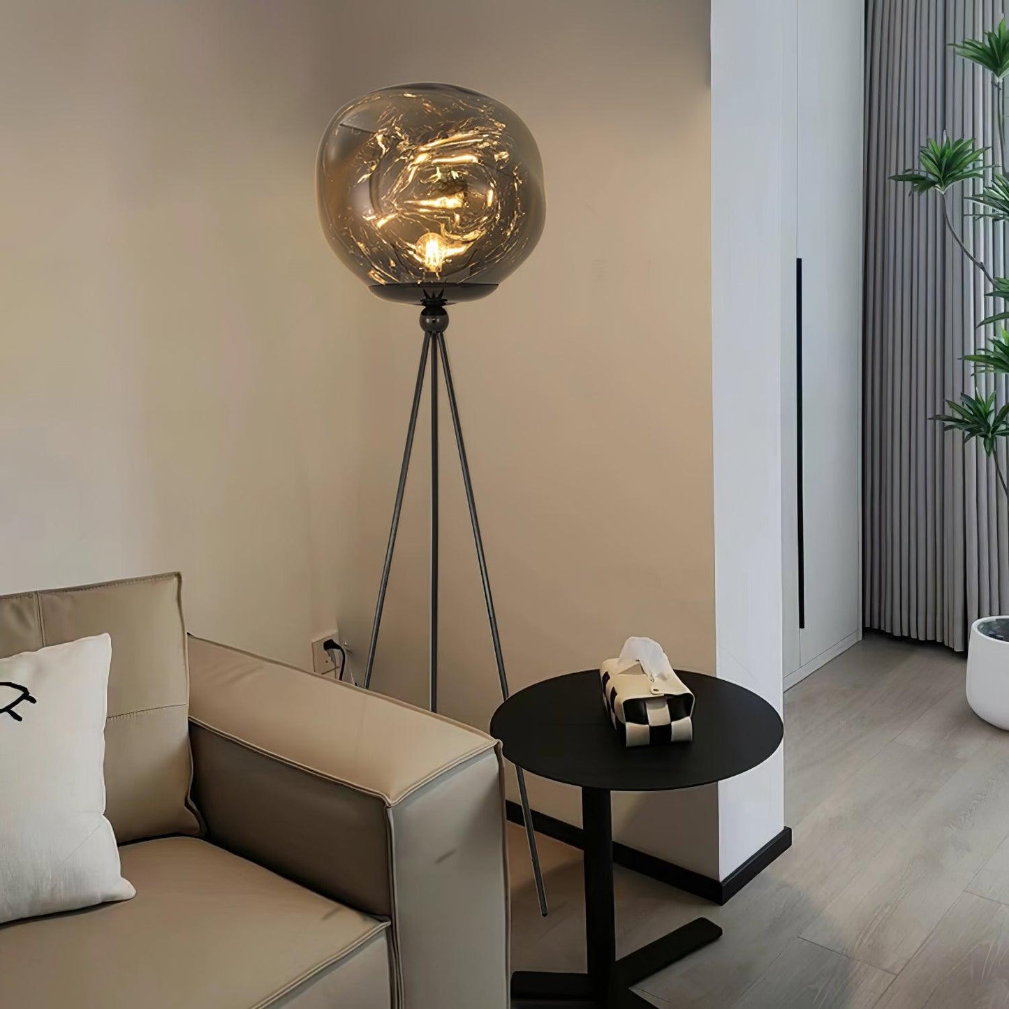Lava Tripod Rock Floor Lamp - LED Indoor Lighting Decor