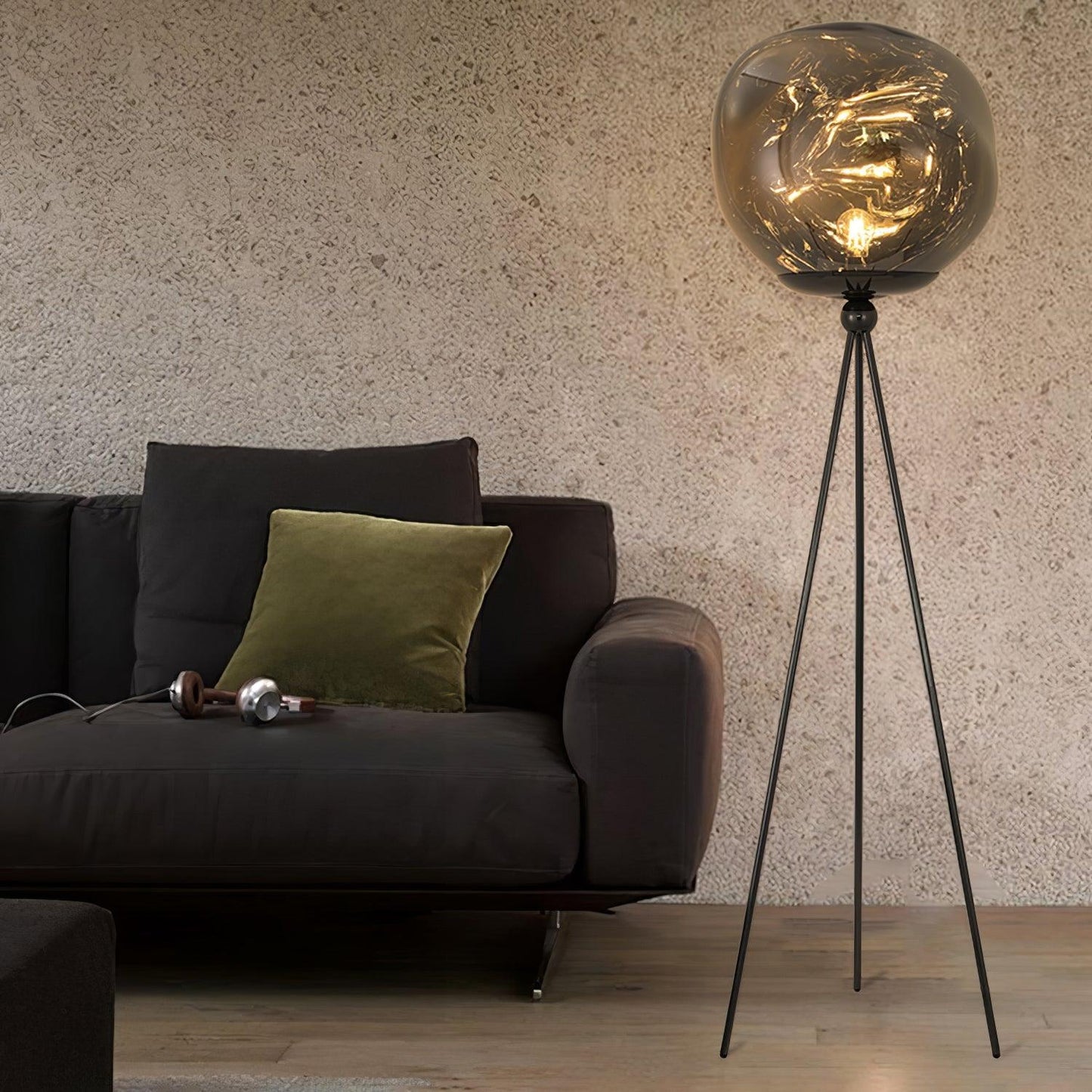 Lava Tripod Rock Floor Lamp - LED Indoor Lighting Decor