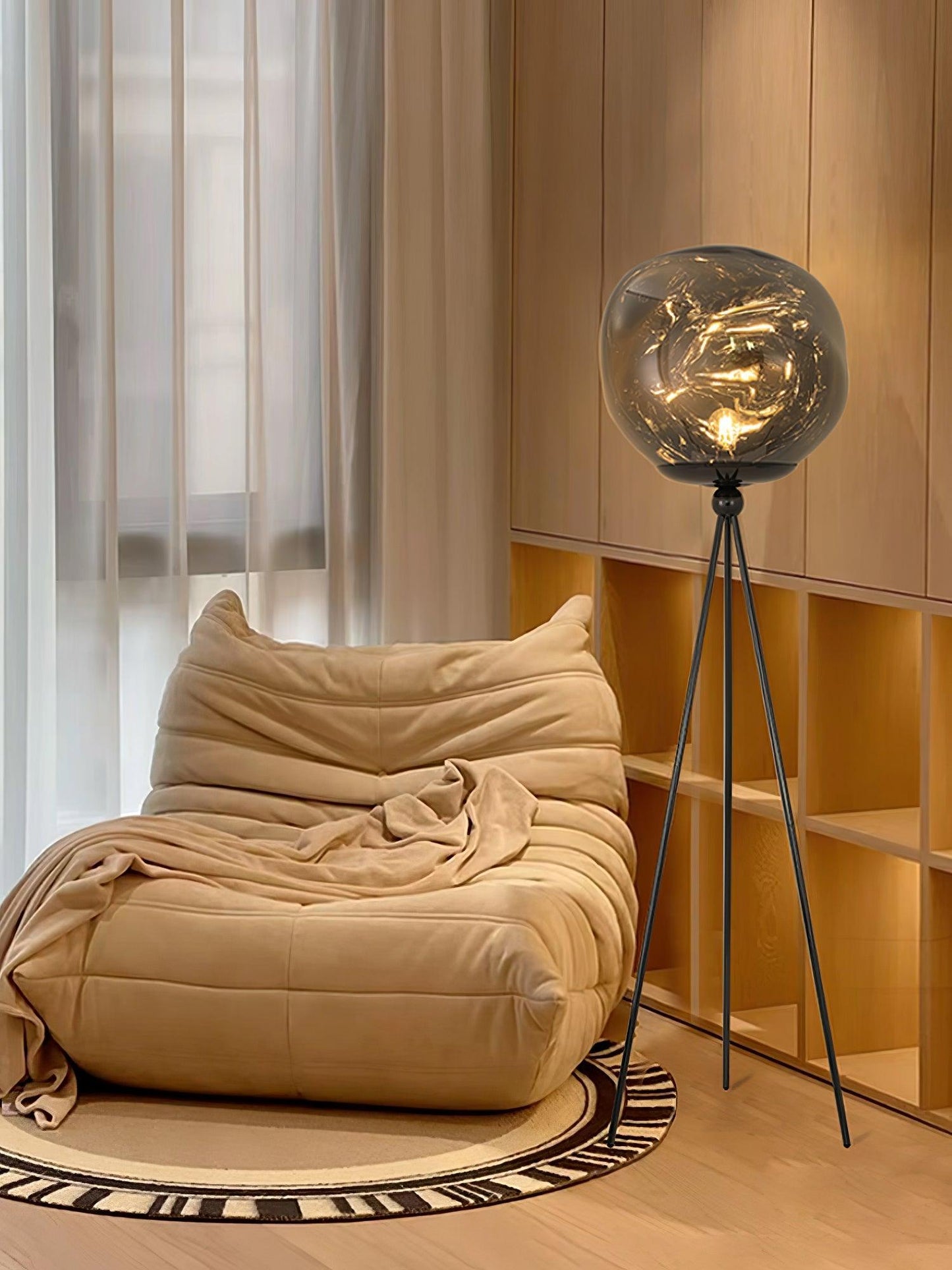 Lava Tripod Rock Floor Lamp - LED Indoor Lighting Decor