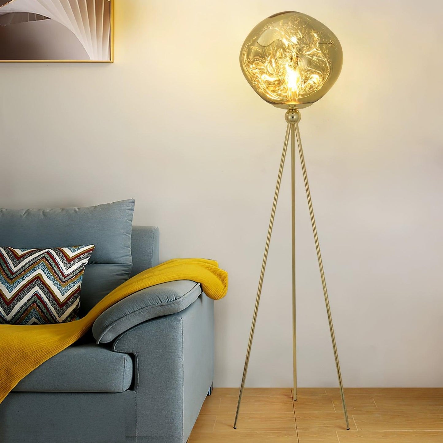 Lava Tripod Rock Floor Lamp - LED Indoor Lighting Decor