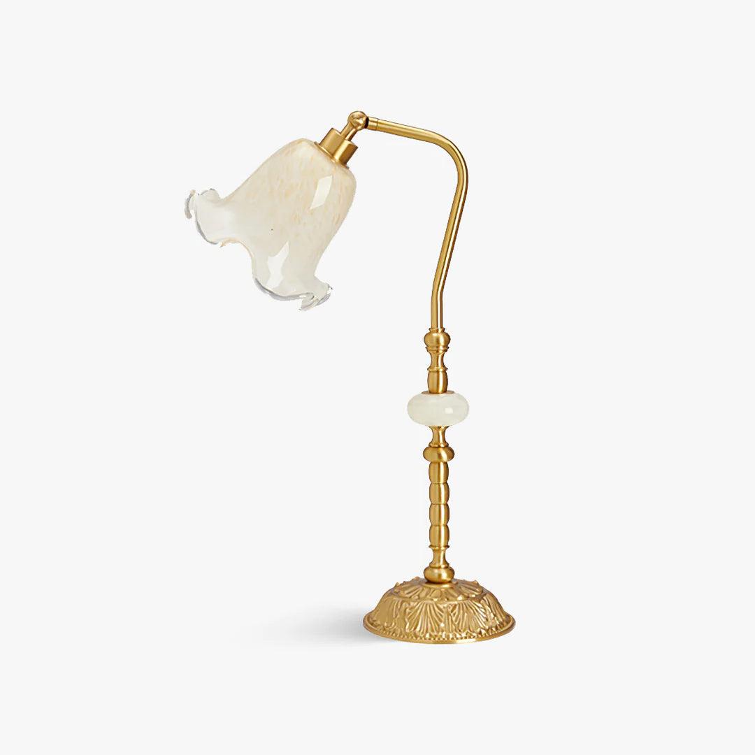 Vintage Brass Tulip Table Lamp – Elegant Accent Lighting