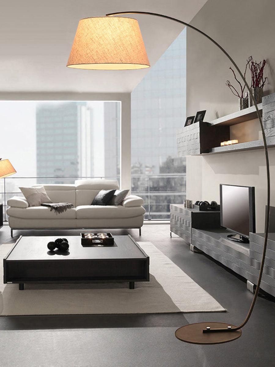 Twiggy Floor Lamp - Stylish Metal Design, LED Compatible, Beige Shade