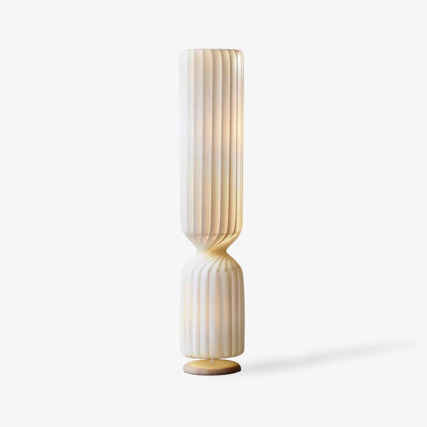 Twist Floor Lamp with Integrated LED - Modern White Design
