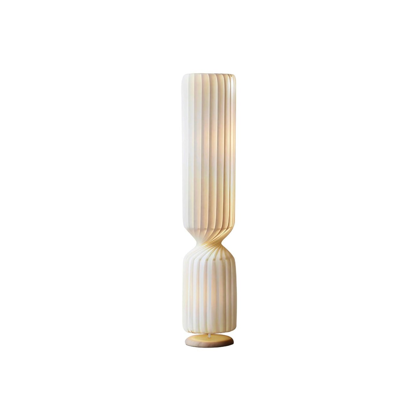 Twist Floor Lamp with Integrated LED - Modern White Design
