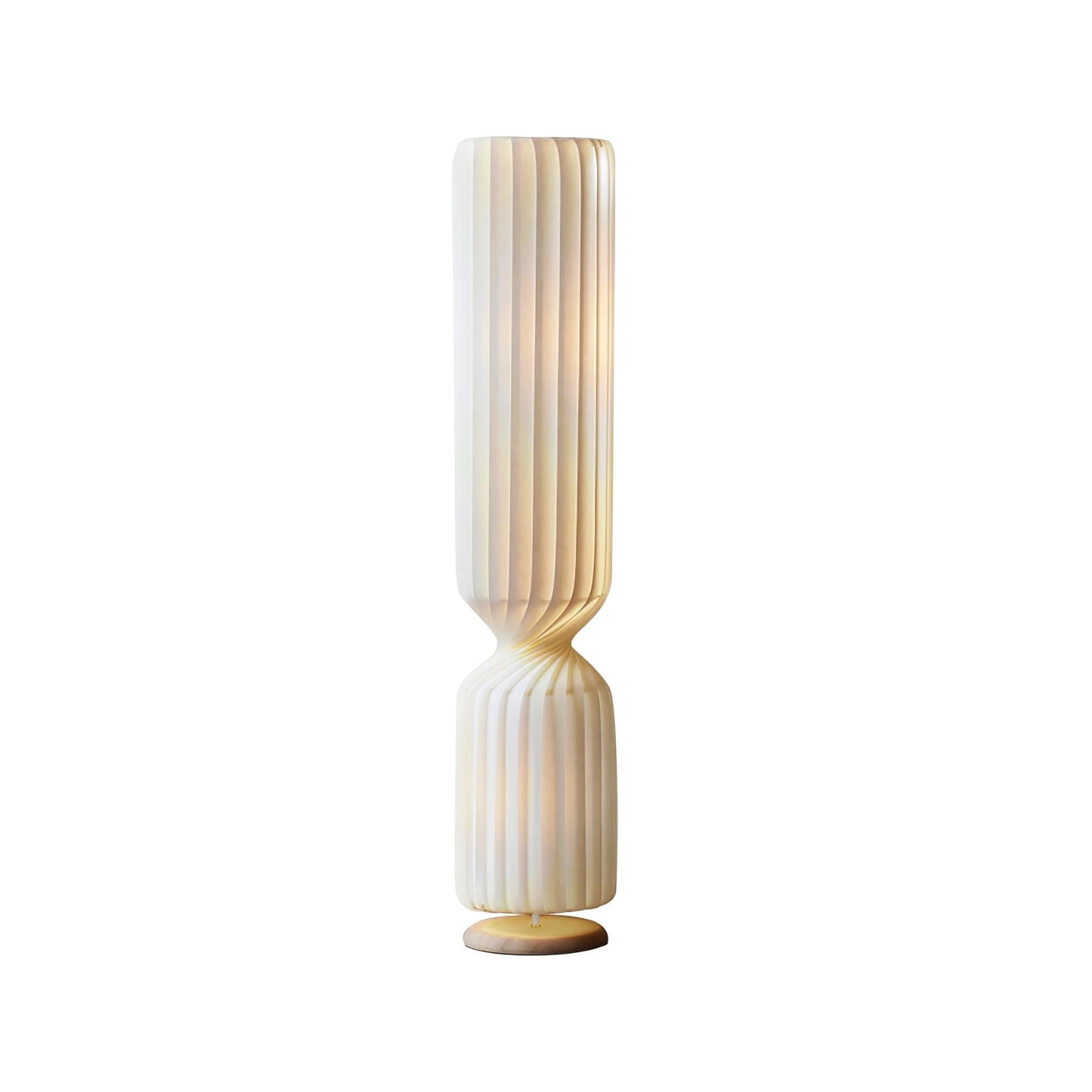 Twist Floor Lamp with Integrated LED - Modern White Design