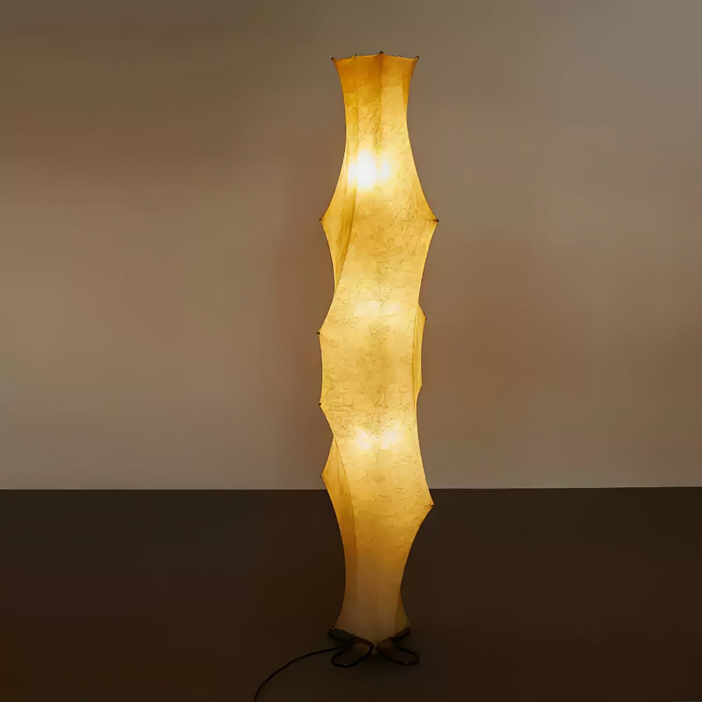 Twist Silk Floor Lamp with LED Shade for Modern Living