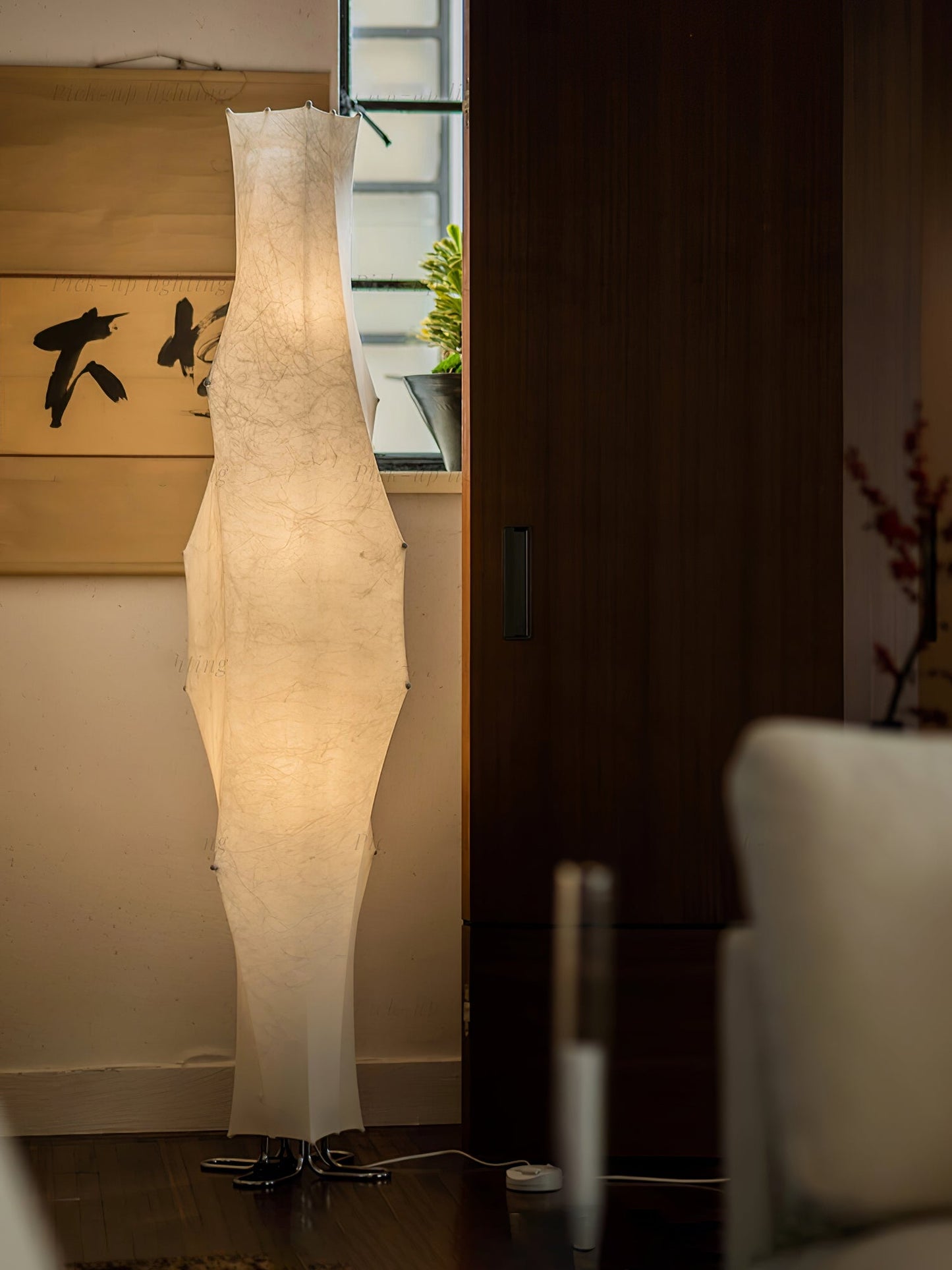 Twist Silk Floor Lamp with LED Shade for Modern Living
