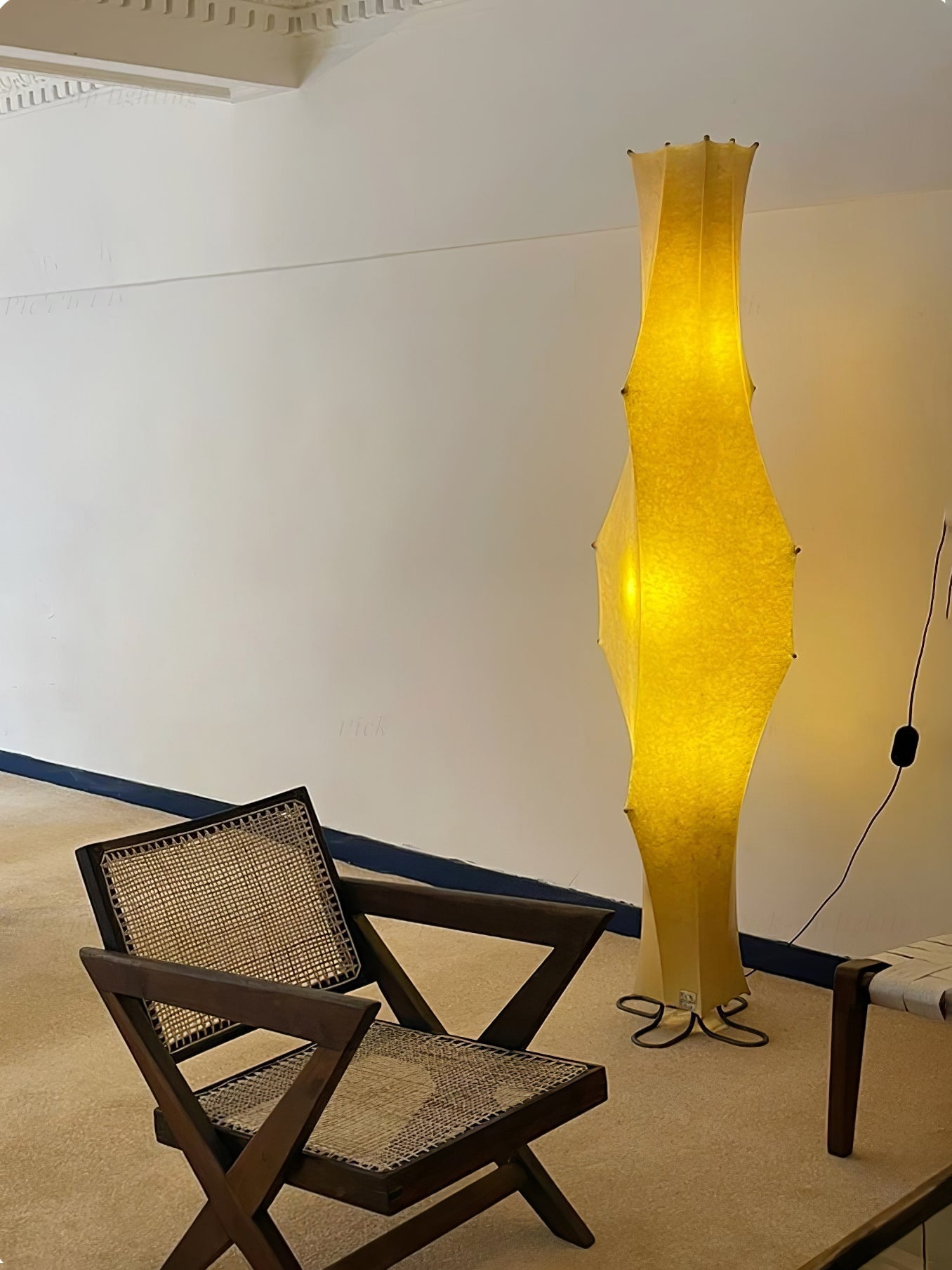 Twist Silk Floor Lamp with LED Shade for Modern Living