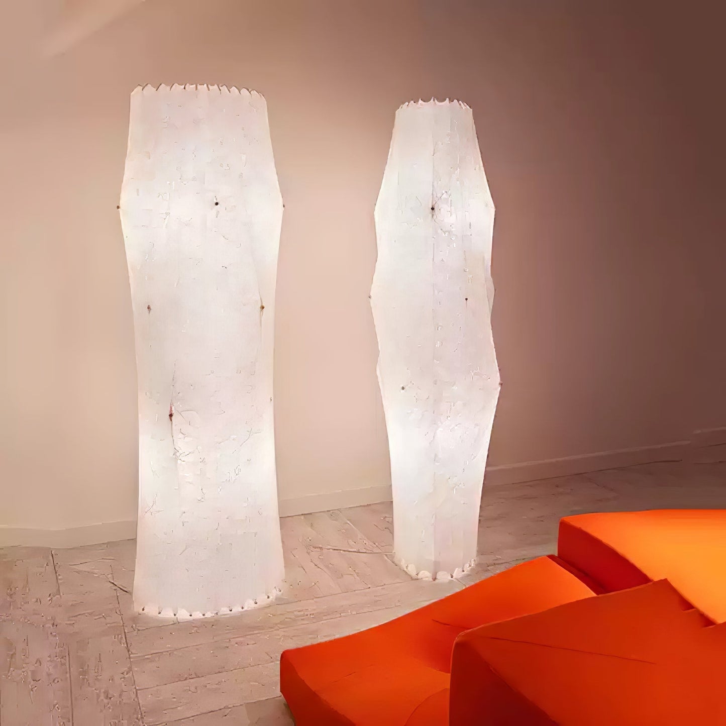 Twist Silk Floor Lamp with LED Shade for Modern Living