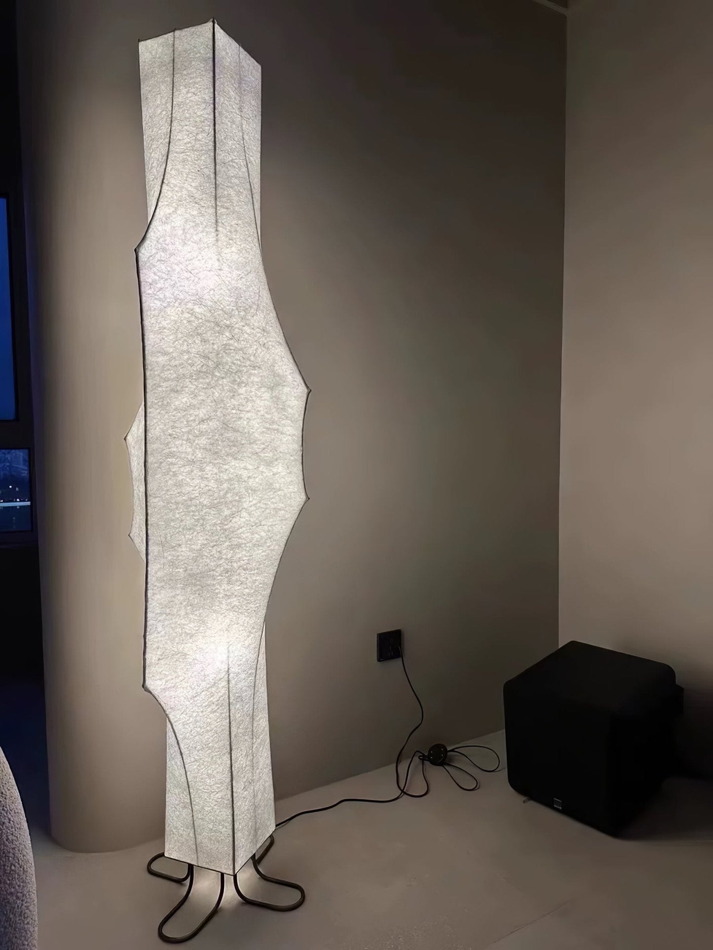 Twist Silk Floor Lamp with LED Shade for Modern Living