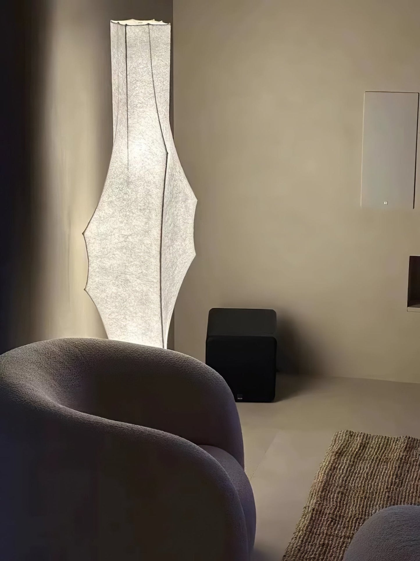 Twist Silk Floor Lamp with LED Shade for Modern Living