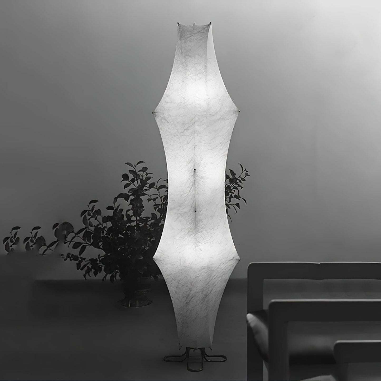 Twist Silk Floor Lamp with LED Shade for Modern Living