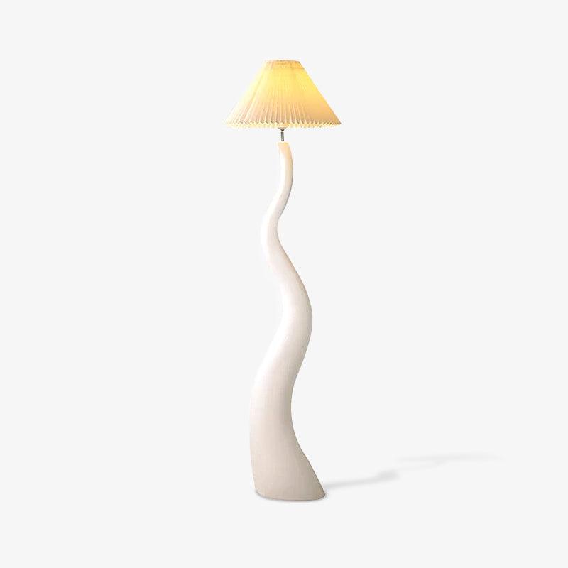 Twisted Pleated Floor Lamp - LED Indoor Lighting Decor