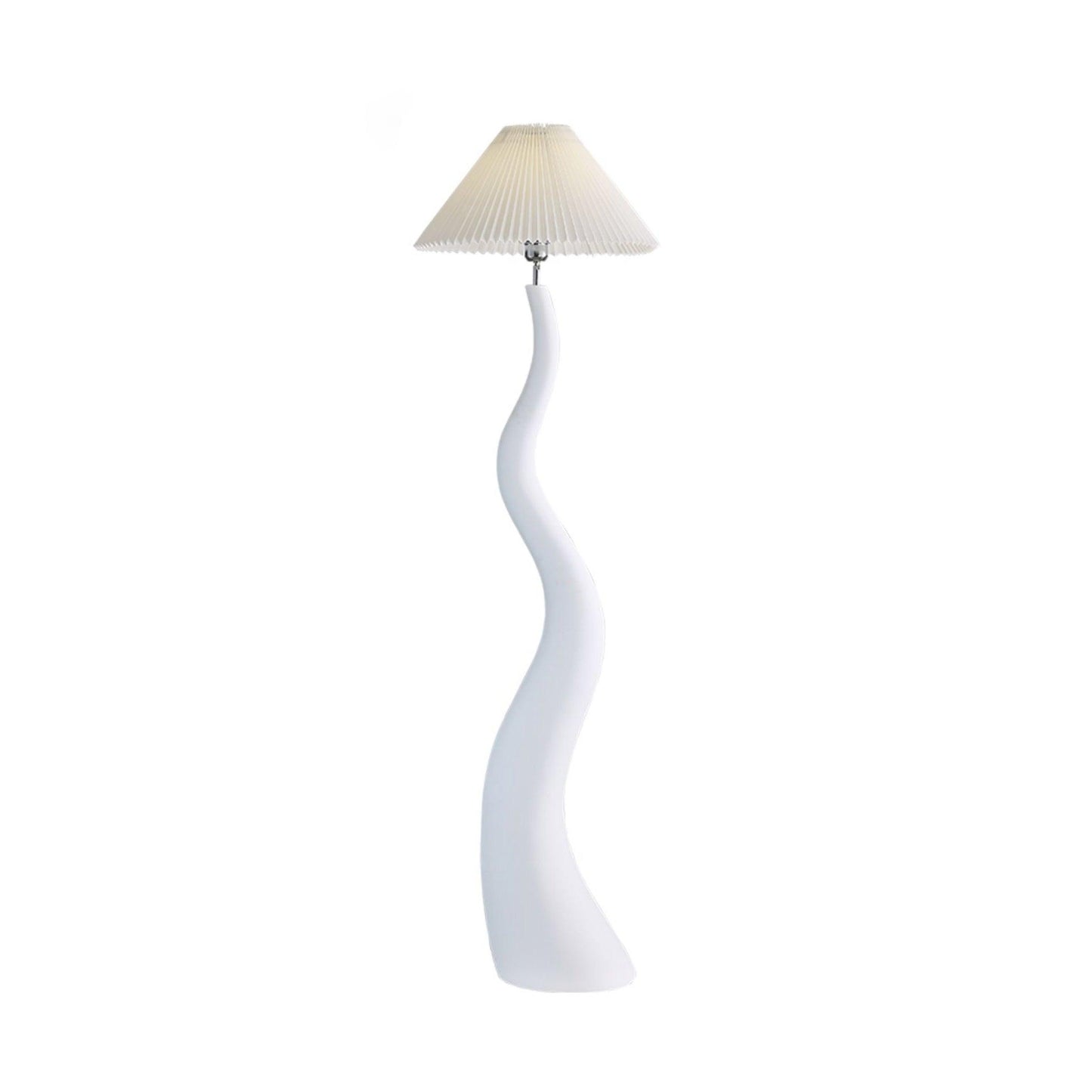Twisted Pleated Floor Lamp - LED Indoor Lighting Decor
