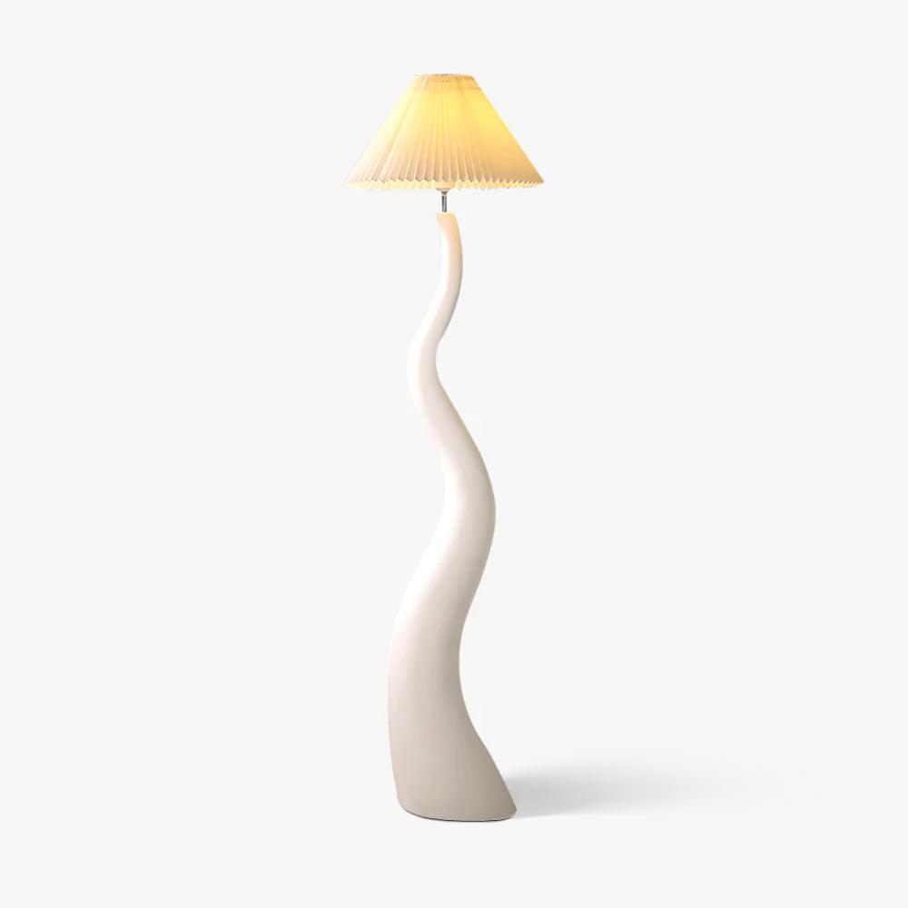 Twisted Pleated Floor Lamp - LED Indoor Lighting Decor