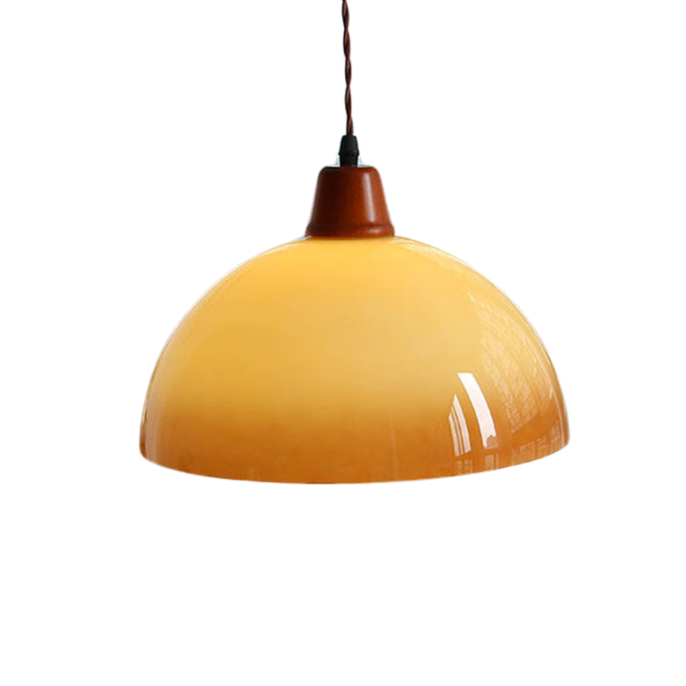 Retro Amber Elegant Glass Farm Luxury Pendant Light