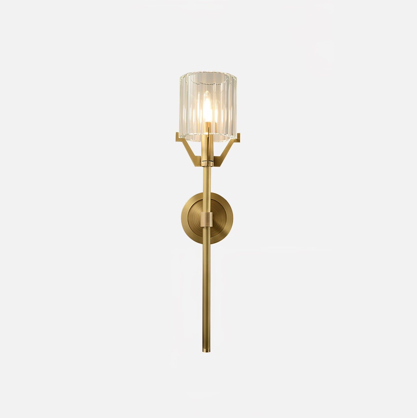 Valdampierre Sconce LED Wall Light Crystal Brass Finish