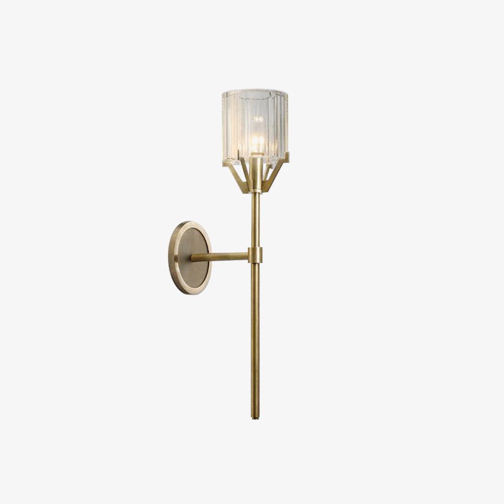 Valdampierre Sconce LED Wall Light Crystal Brass Finish