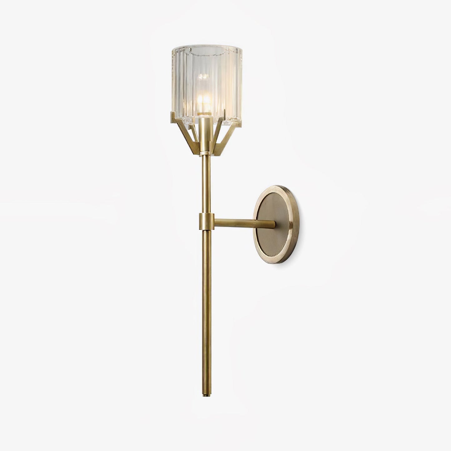 Valdampierre Sconce LED Wall Light Crystal Brass Finish