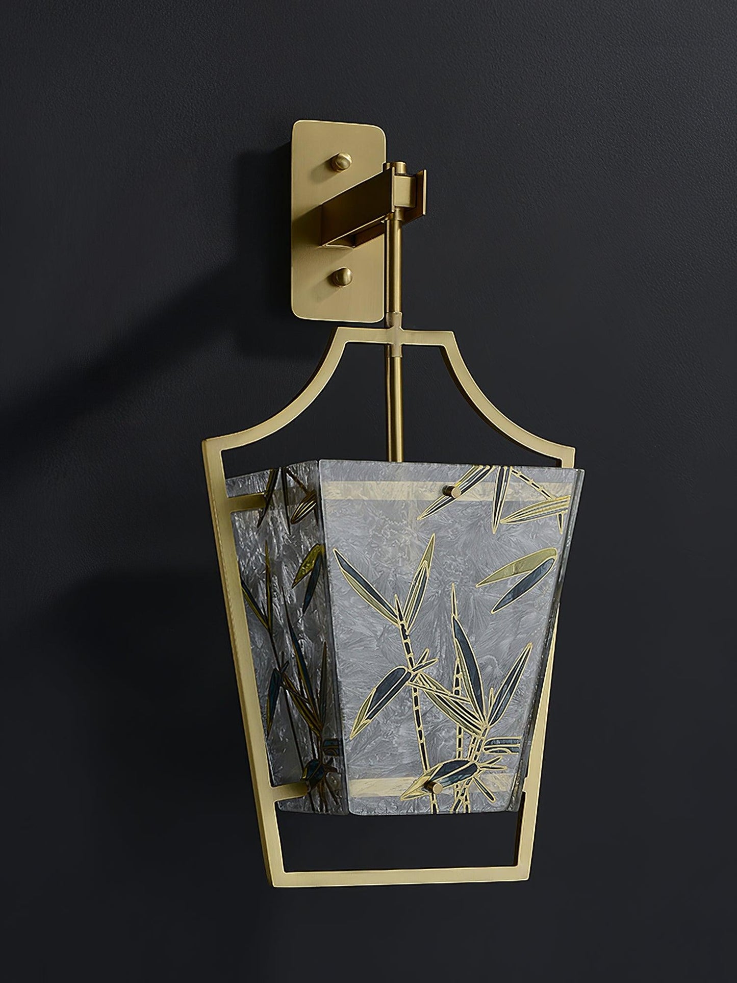 Vapor Single Sconce LED Downlight Enameled Glass Brass Finish