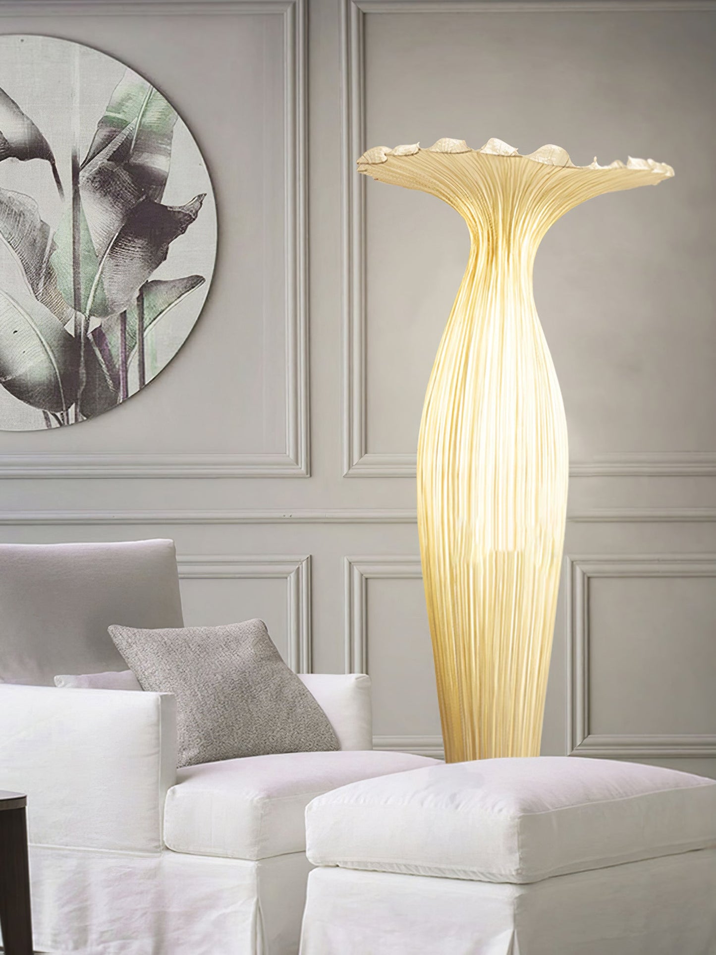 Vase Fabric Floor Lamp with Integrated LED - Indoor Use