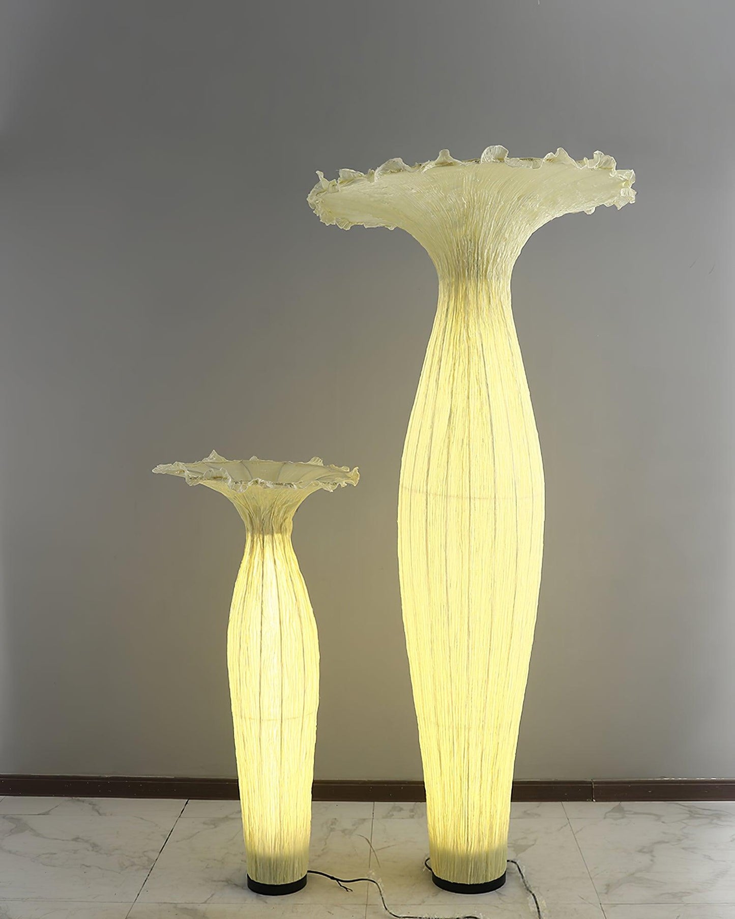 Vase Fabric Floor Lamp with Integrated LED - Indoor Use