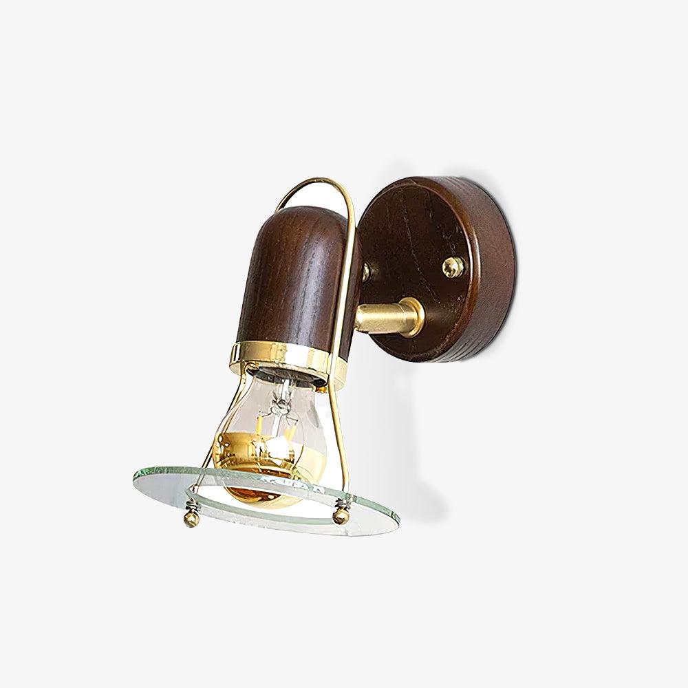 Vaughan Wall Light Set of 2, Metal and Wood Finish, LED