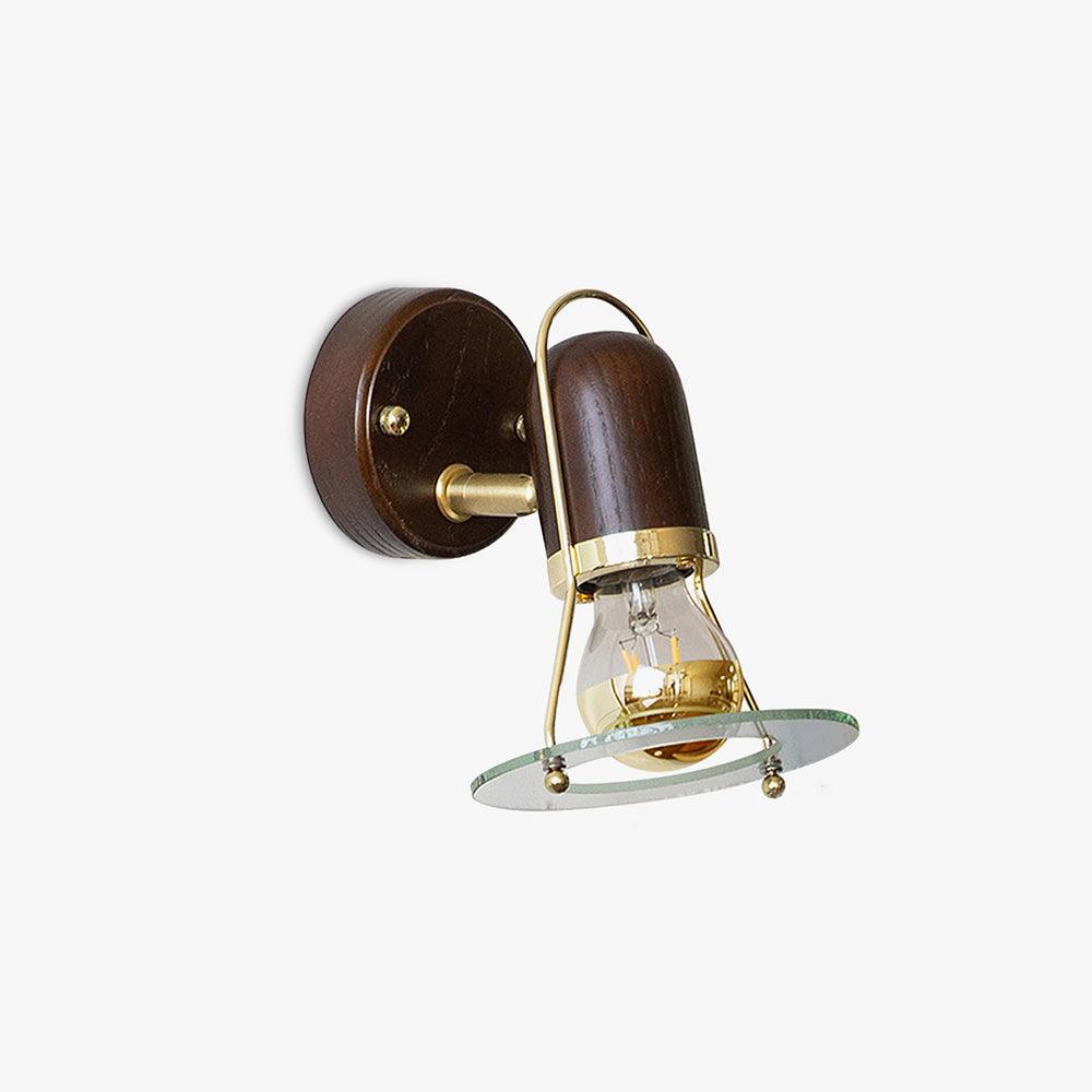 Vaughan Wall Light Set of 2, Metal and Wood Finish, LED