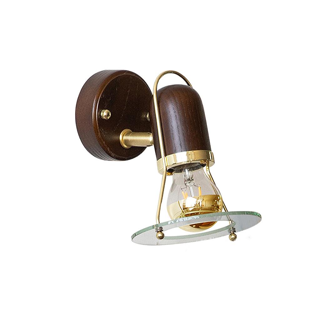 Vaughan Wall Light Set of 2, Metal and Wood Finish, LED