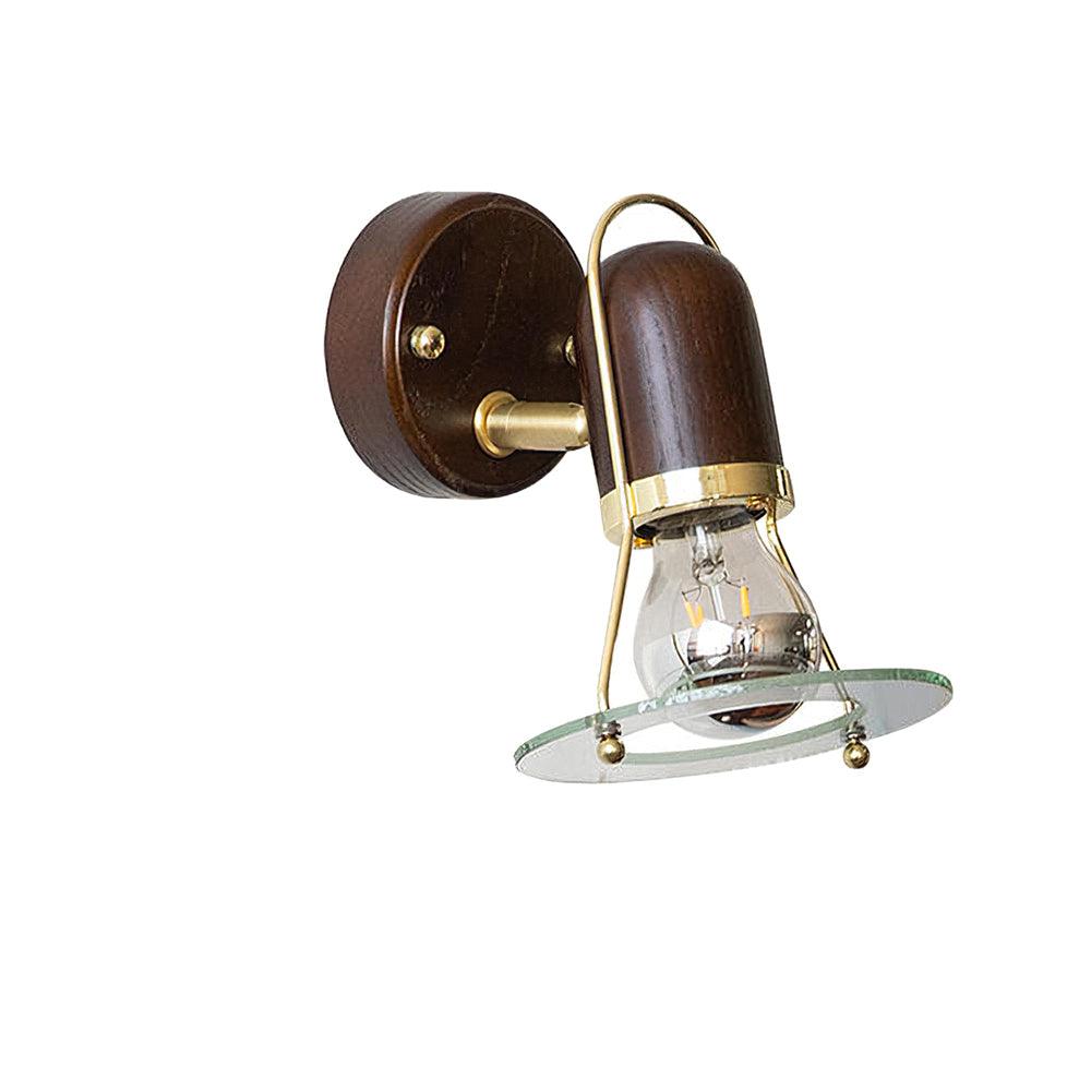 Vaughan Wall Light Set of 2, Metal and Wood Finish, LED