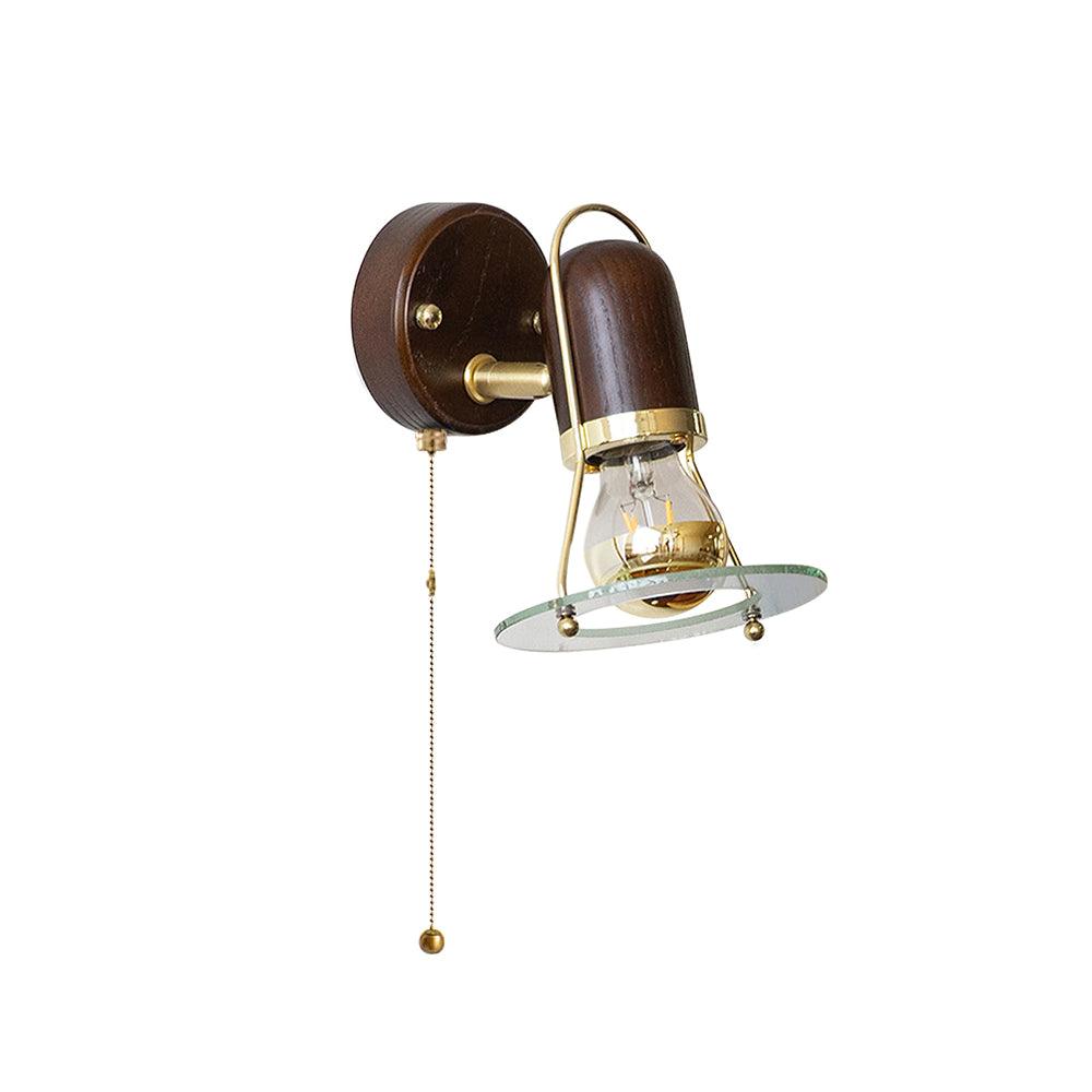Vaughan Wall Light Set of 2, Metal and Wood Finish, LED
