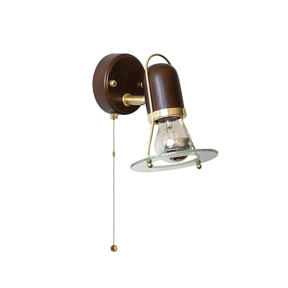 Vaughan Wall Light Set of 2, Metal and Wood Finish, LED