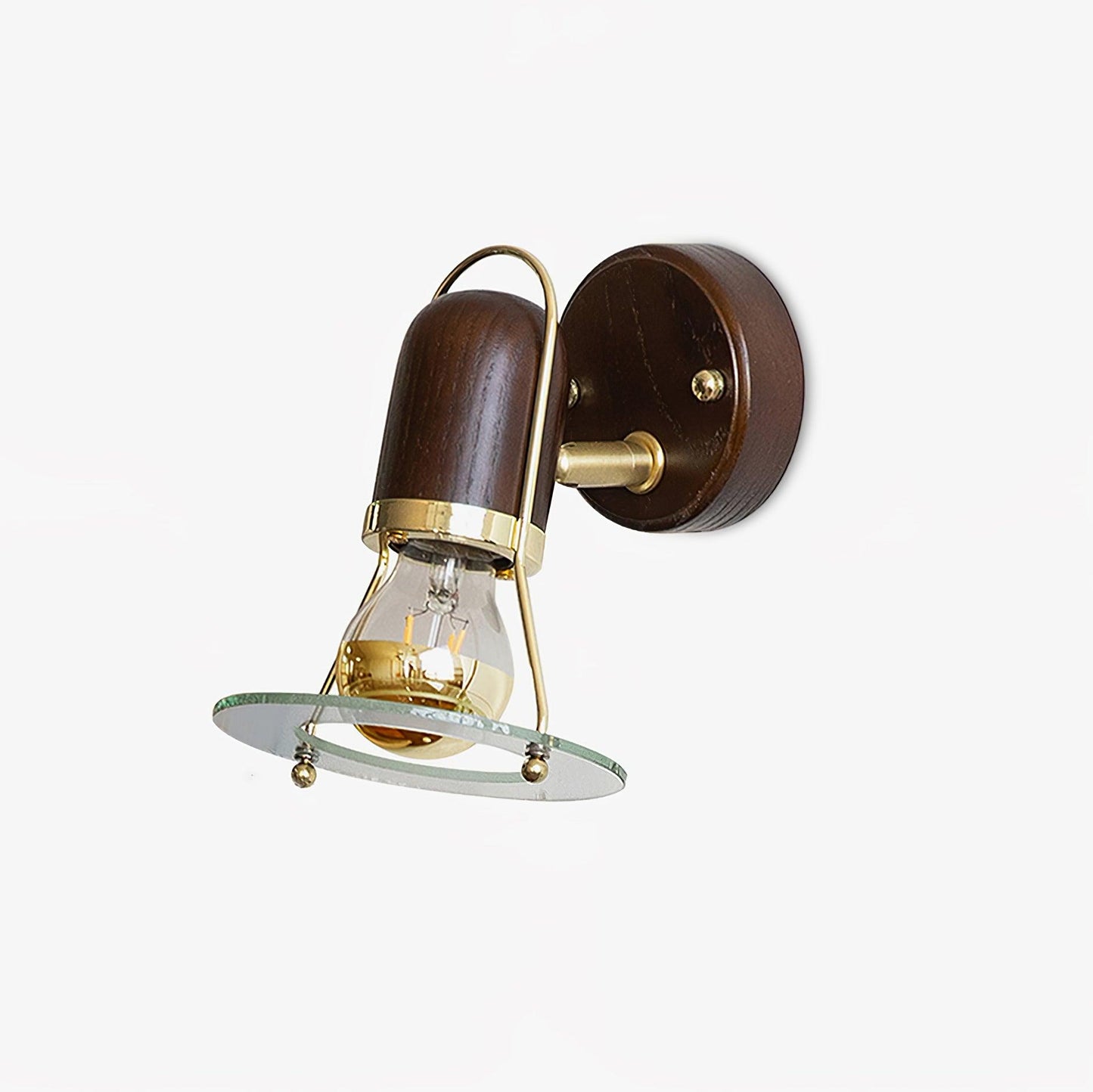 Vaughan Wall Light Set of 2, Metal and Wood Finish, LED