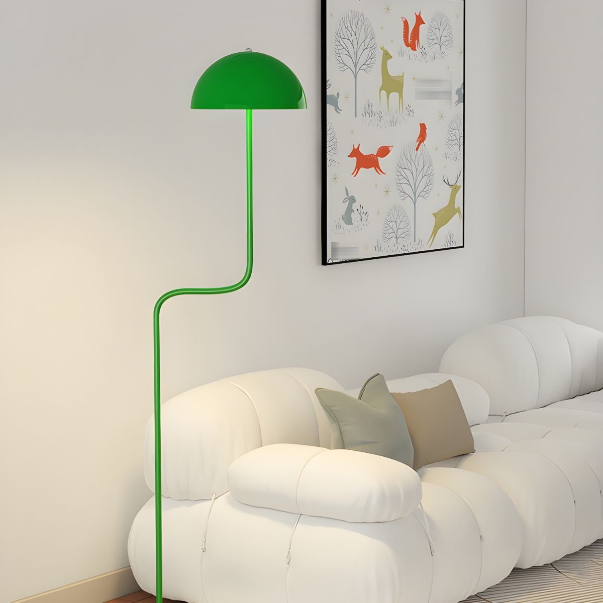Verdant Arc Floor Lamp With LED Light - Contemporary Design