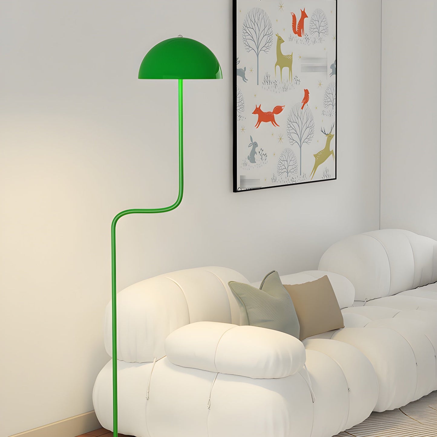 Verdant Arc Floor Lamp With LED Light - Contemporary Design