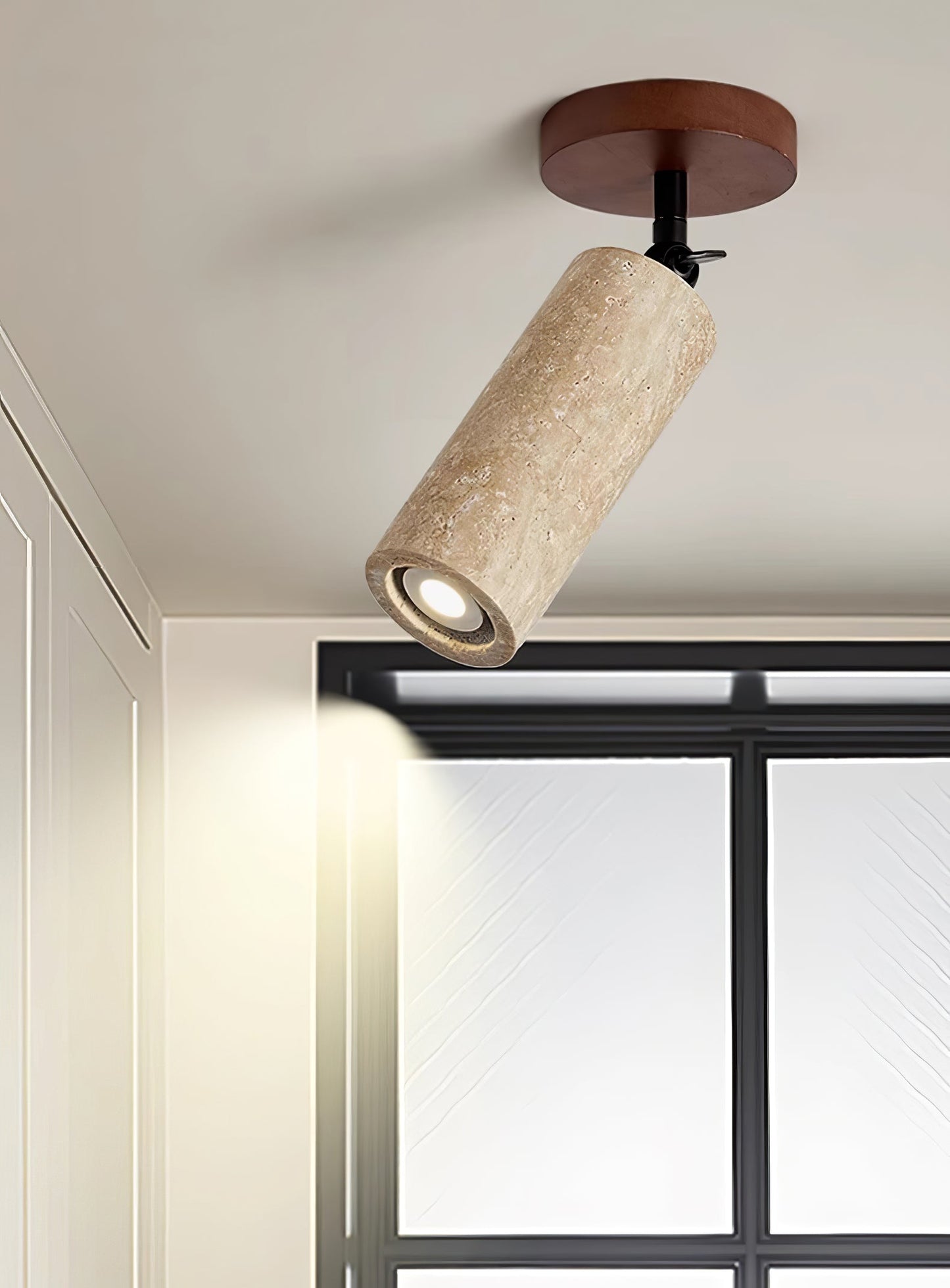 Versa Stone Adjustable Wall Light - LED Travertine Design