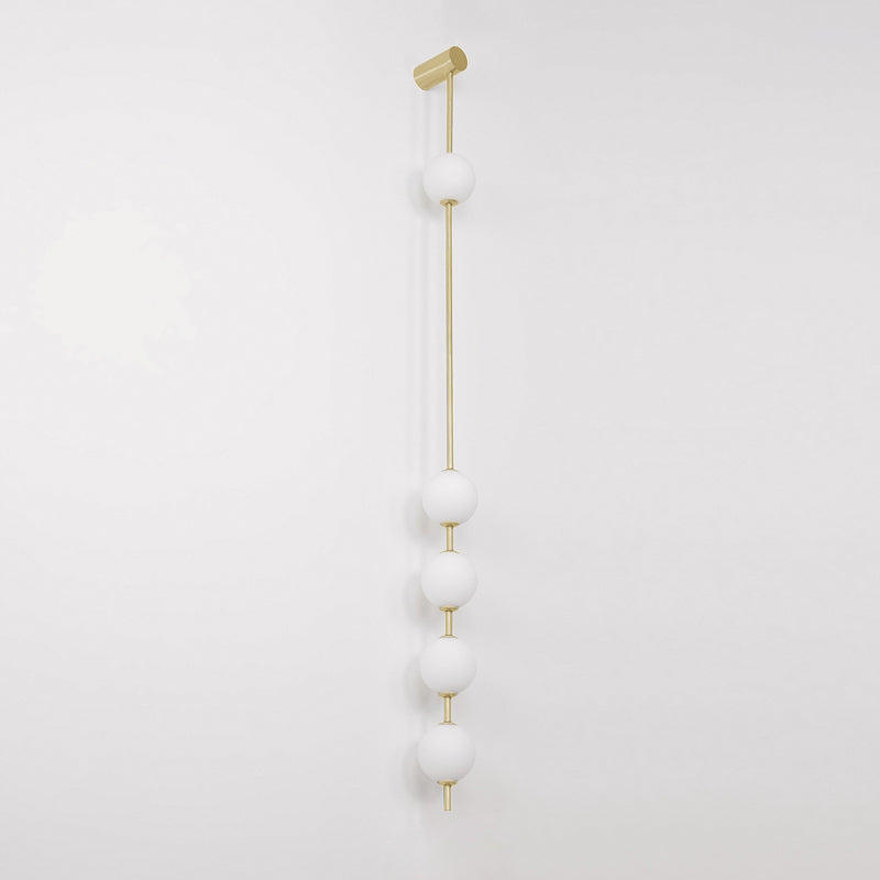 Vertical Balls Wall Lamp - LED Brass Sconce for Indoor Use