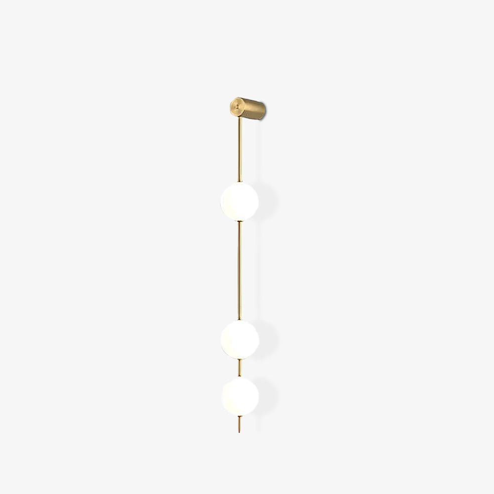 Vertical Balls Wall Lamp - LED Brass Sconce for Indoor Use